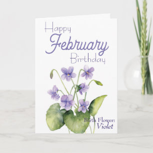 Våldet februari Flower Birthday Kort