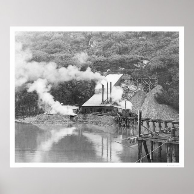 Valdez, Alaska Guld Mining 1916 Poster (Framsidan)