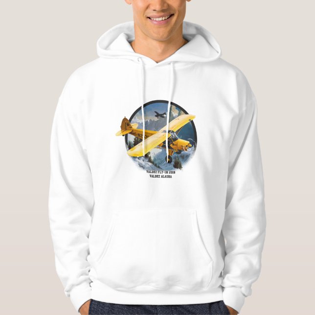 Valdez Fly-in 2019 Alaska T-Shirt Flygplan Äventyr Hoodie (Framsida)