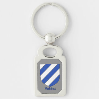 Valdez Historical Shield Rektangulärt Silverfärgad Nyckelring
