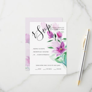 Våldfärgsblommor i Rosa med våld OSA Kort