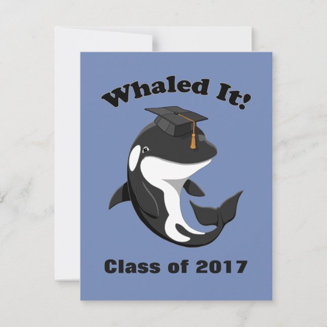 Våldfull IT-klass 2017 Cute Orca Killer Whale Inbjudningar (Framsida)