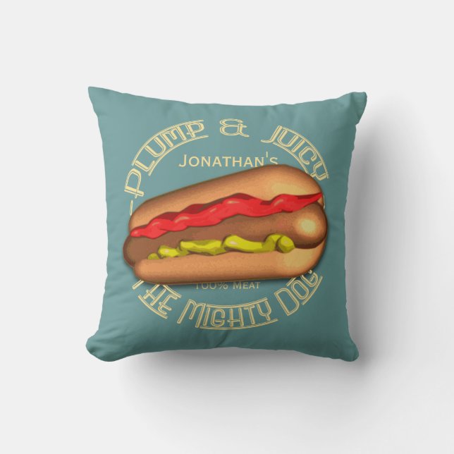 Väldig hundHotdogpersonlig Kudde (Framsida)