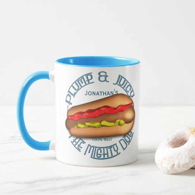 Väldig hundHotdogpersonlig Mugg (Med munk)