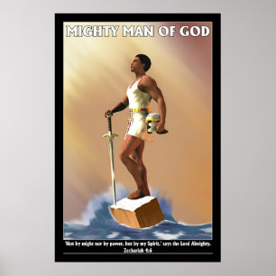 Väldig man av guden poster