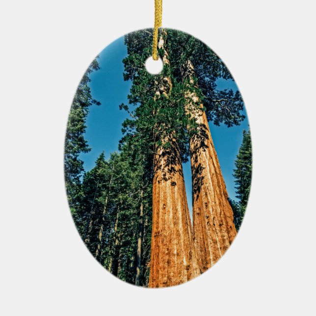 Väldig redwoodträd julgransprydnad keramik (Framsidan)