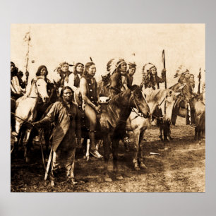 Väldiga Sioux - vintage Stereoview Poster