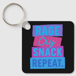 VÄLDIGHET. Gråt. SNACK. UPPREPA. Nyckelring