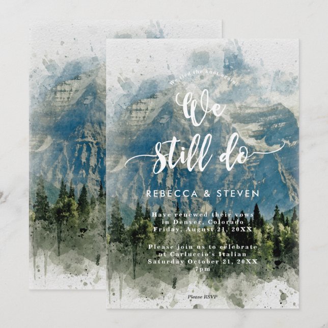 väldigt berg granar vi gör fortfarande inbjudningar (Fram/baksida)