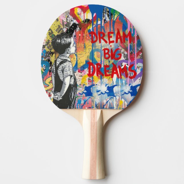Väldigt Coola Dream Big Dreams Graffiti Pingisracket (Framsidan)