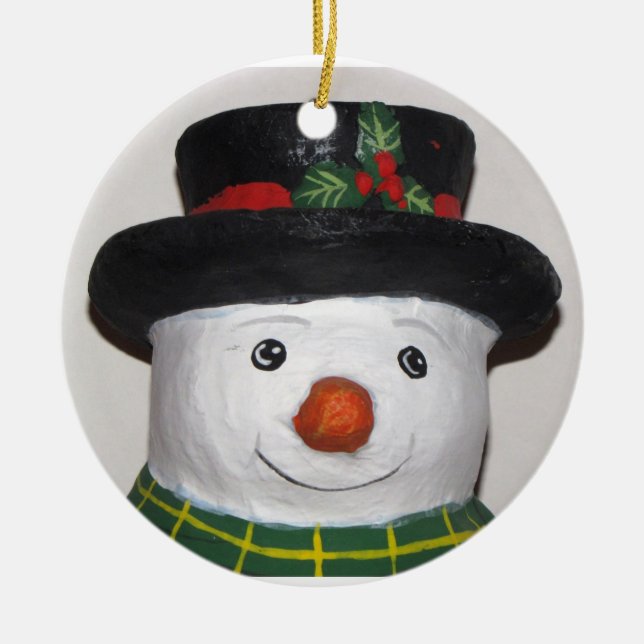 Väldigt Cute Snögubbe Ornament (Framsidan)