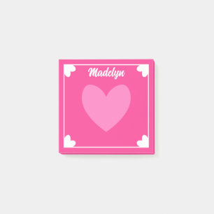 Väldigt Girly Shock rosa White lyssnar på ditt nam Post-it Block