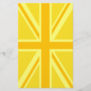 Väldigt Gult Union Jack British Flagga Brevpapper