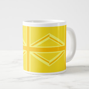 Väldigt Gult Union Jack British Flagga Jumbo Mugg