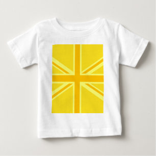 Väldigt Gult Union Jack British Flagga T Shirt