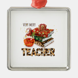 Väldigt Mery Teacher Julgransprydnad Metall