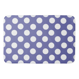 Väldigt Peri | lila periwinkle white polka dots   Badrumsmatta
