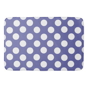 Väldigt Peri lila periwinkle white polka dots Badrumsmatta