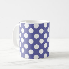 Väldigt Peri | lila vit polka dots periwinkle Kaffemugg