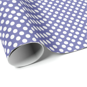 Väldigt Peri lila vit polka dots periwinkle Presentpapper