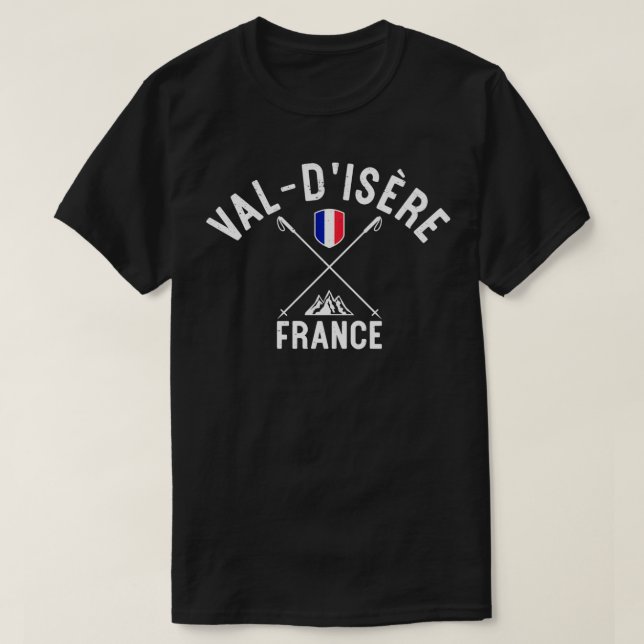 ValdIsere Frankrike Ski T Shirt (Design framsida)