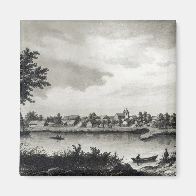 Valdivia från Chiles historia graverad Magnet (Framsidan)