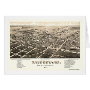 Valdosta panorama- karta för GA - 1885 Hälsningskort