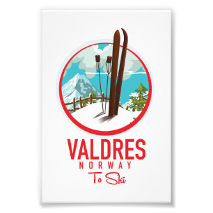 Valdres Norge Ski logotyp Fototryck