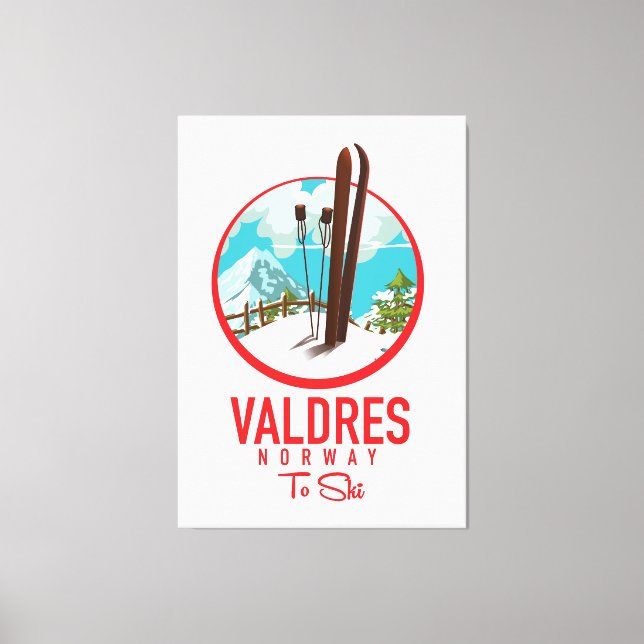 Valdres Norge Skid logo Canvastryck (Framsida)
