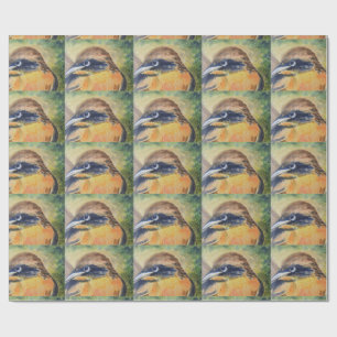 Våldsam gult- och svartfågel presentpapper