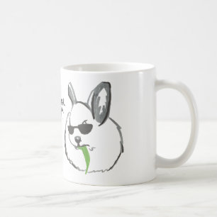 Våldsam kanin med citationstecken kaffemugg