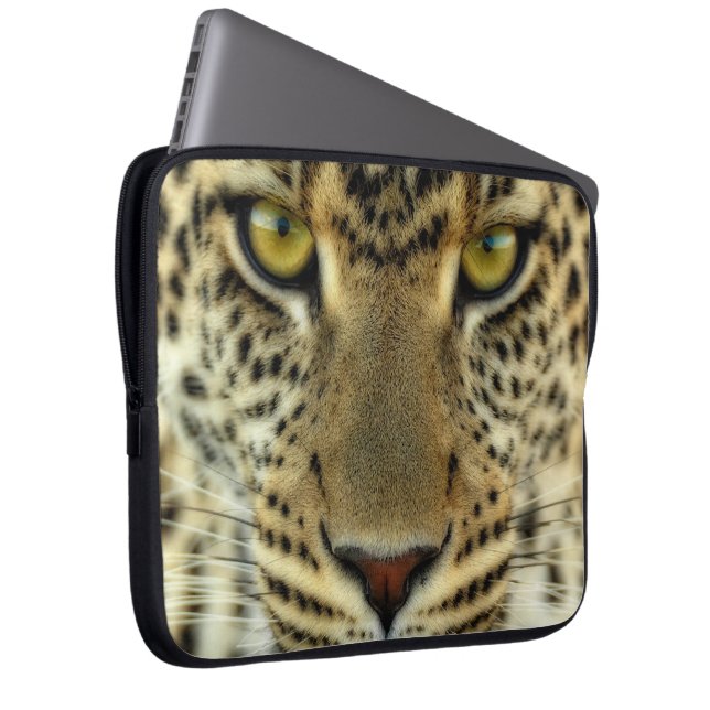 Våldsam Leopard Laptop Sleeve (Framsidan Höger)