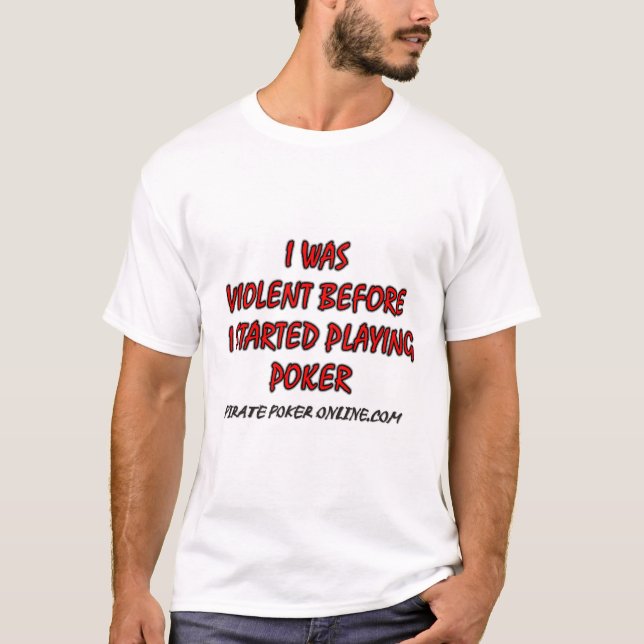 våldsam poker tee shirt (Framsida)