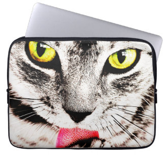 Våldsam tabby kattlaptop sleeve