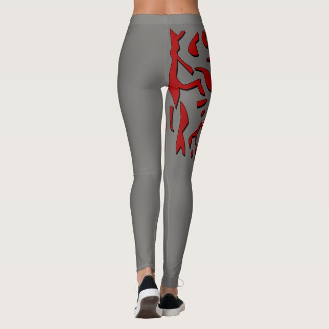 Våldsam tigerdamasker leggings (Baksida)