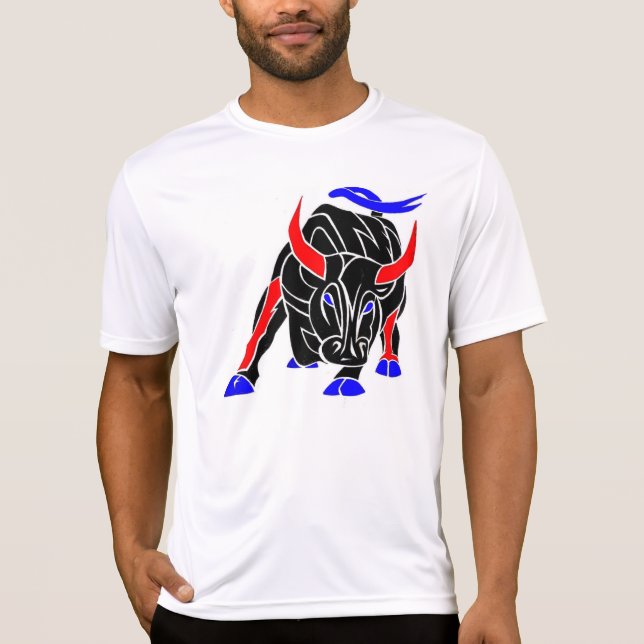 Våldsam tjur t shirt (Framsida)
