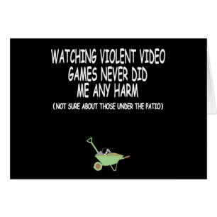Våldsam video gamer hälsningskort