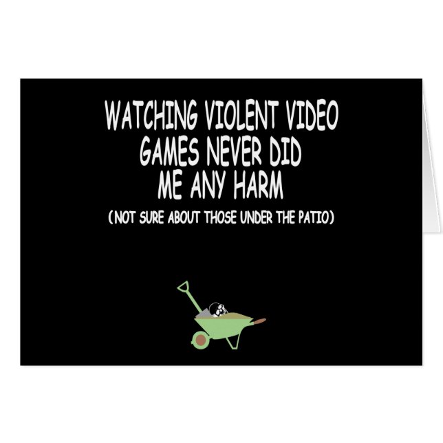 Våldsam video gamer hälsningskort (Framsidan Horizontal)