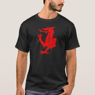 Våldsam walesisk drake tee shirt