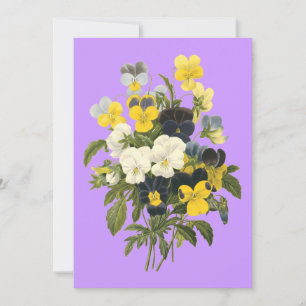 Våldsamma och Pansy Blommigt Anpassningsbar Party- Inbjudningar
