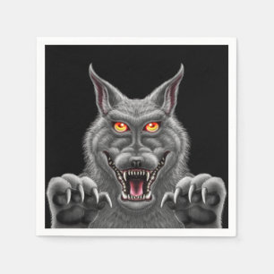 Våldsamma servetter för Werewolfpappersparty