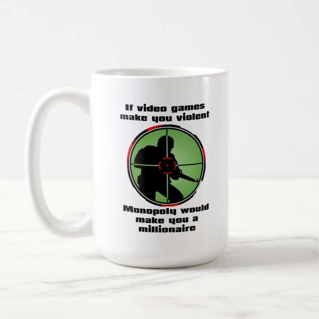 Våldsamma TV-spel Rolig Mugg (Vänster)