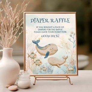 Våldskuvel under havsbladet Raffle-skylt Poster