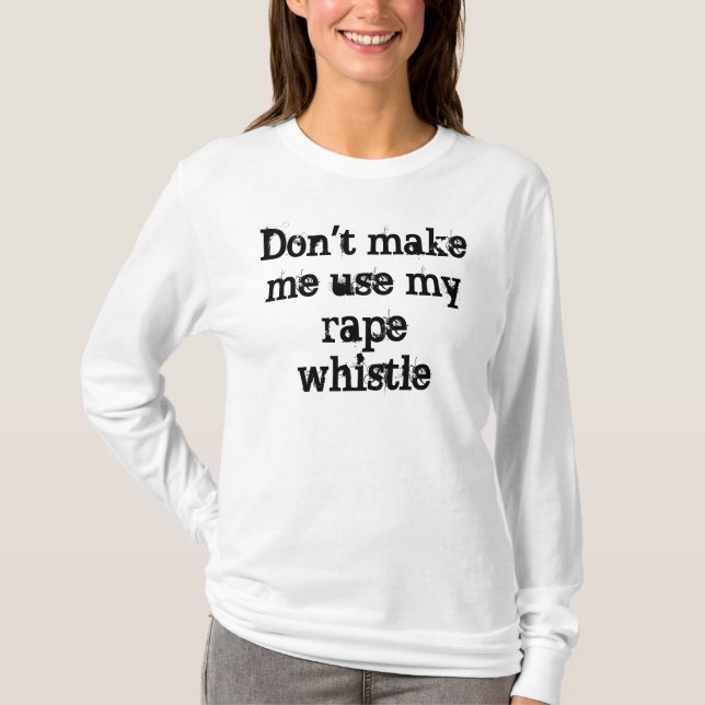 Våldta visslingskjortan tee (Framsida)
