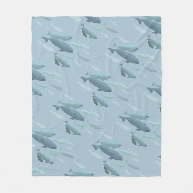 Vale Blanket Beluga Whale Art Fleece Blankets (Framsidan)