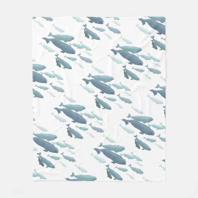 Vale Blanket Beluga Whale Art Fleece Blankets (Framsidan)