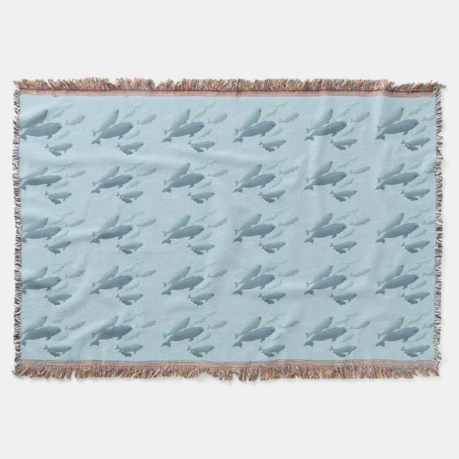 Vale Blanket Beluga Whale Art Throw Blankets Filt (Framsidan)