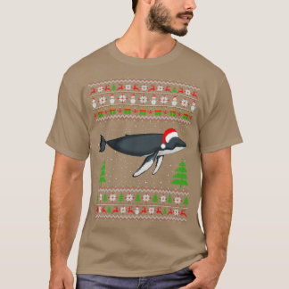 Vale jul Ugly Shirt Santa Hat Funny Whale L T Shirt