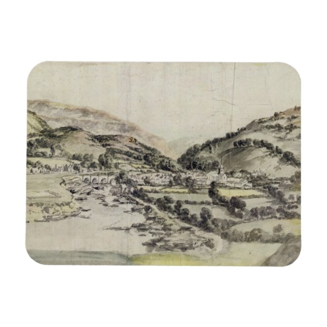 Vale of Llangollen (w/c on papper) Magnet (Horisontell)