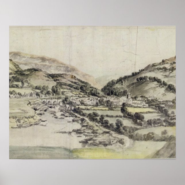 Vale of Llangollen (w/c on papper) Poster (Framsidan)